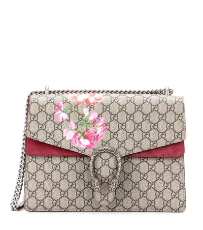 Gucci Dionysus Supreme Medium Blooms Embroidery Shoulder Bag In Blooms Print