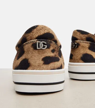 Dolce & Gabbana Leonew Sneaker In Animal Print