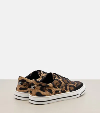 Dolce & Gabbana Leonew Sneaker In Animal Print