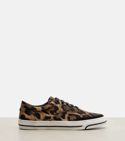 Dolce & Gabbana Leonew Sneaker In Animal Print