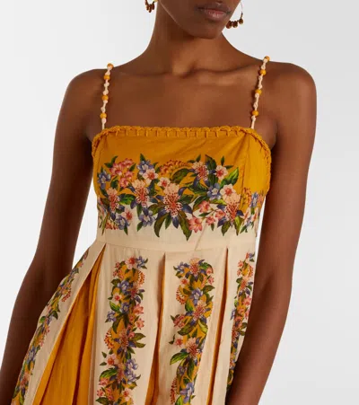 Farm Rio Sand Hilo Stripes Maxi Dresses Yellow In Multi