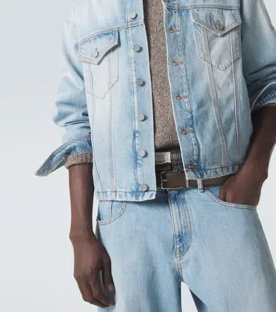 Erl Flap-pocket Denim Jacket In Blue