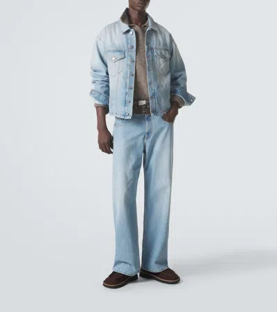 Erl Flap-pocket Denim Jacket In Blue