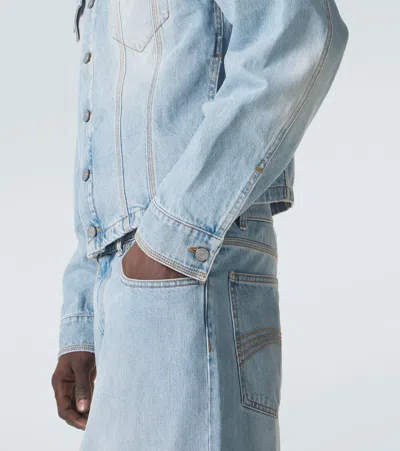 Erl Flap-pocket Denim Jacket In Blue