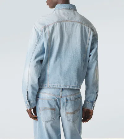 Erl Flap-pocket Denim Jacket In Blue