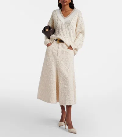 Manolo Blahnik Carolyne Woven Raffia Slingback Pump In Neutral