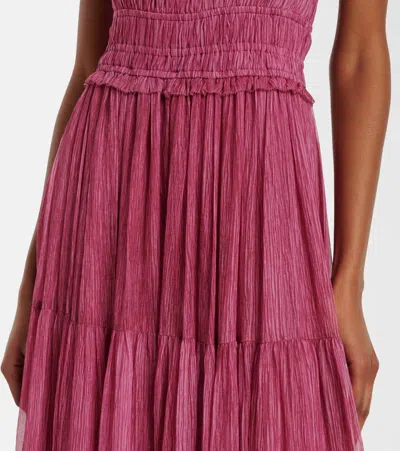 Ulla Johnson Freesia Sleeveless Silk Chiffon Gown In Pink