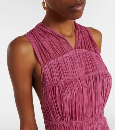 Ulla Johnson Freesia Sleeveless Silk Chiffon Gown In Pink