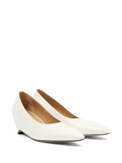 Maison Margiela Womens White H55 Pointed-toe Leather Courts Eur 40 / 7 Uk In Animal Print