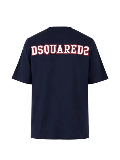 Dsquared2 Logo T-shirt In Blue