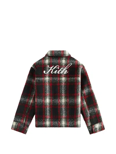 Kith Plaid-pattern Oversized Jacket In Black