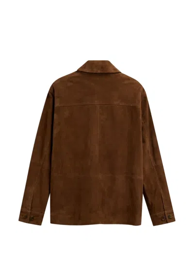 Sebago Patch-pocket Buttoned Leather Jacket In Brown