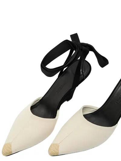 Jacquemus The High Espadrilles Colorblocked Wedge Mules In Neutral