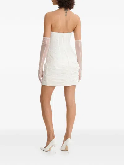 Moos Studio Strapless Mini Dress In White