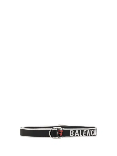 Balenciaga Multicolor Polyester Regular Belt In Black
