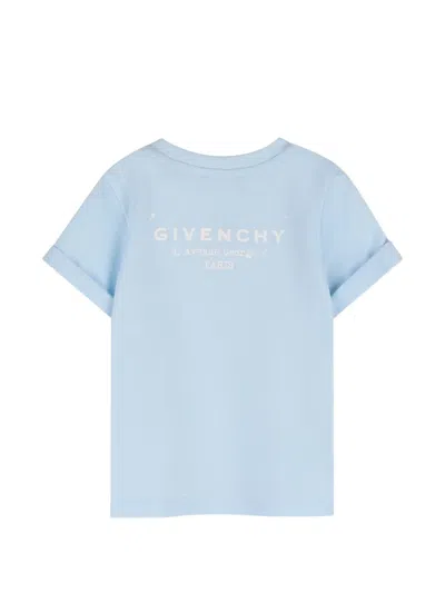 Givenchy Button Crewneck T-shirt In Blue