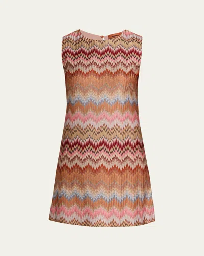 Missoni Mini-abito Senza Maniche In Viscosa Chevron In Multi