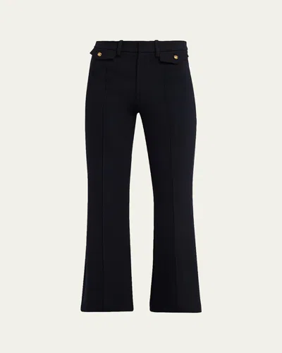 Frame The Modernist High Waist Wide Leg Pants In Black