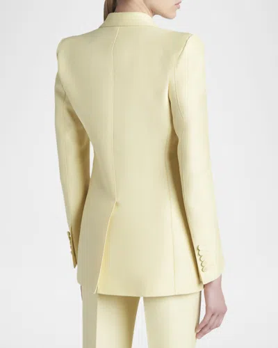 Tom Ford Wool Silk Single-breasted Jacket In Yellow