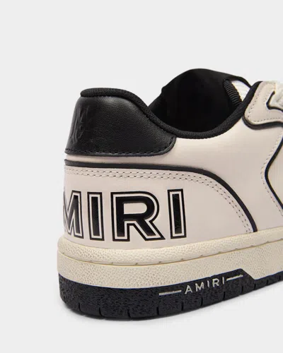 Amiri Newport White Sneakers Low Top With Logo Patch On The Side And Contrasting Heel With Leather Logo Le In White