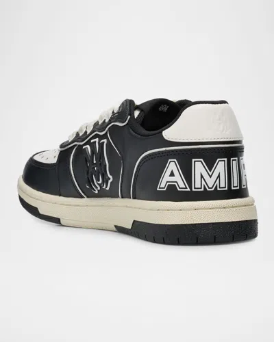Amiri Vintage Leather Sneakers With Logo Details For Men In Black