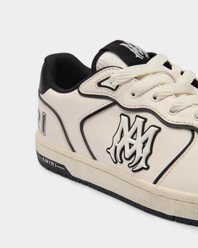 Amiri Newport White Sneakers Low Top With Logo Patch On The Side And Contrasting Heel With Leather Logo Le In White