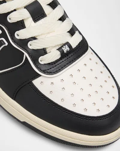 Amiri Vintage Leather Sneakers With Logo Details For Men In Black