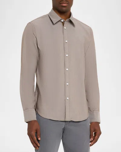 Rag & Bone Tomlin Stretch Dobby Button Front Shirt In Gray