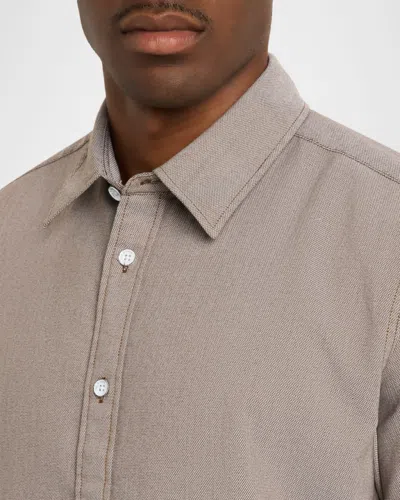 Rag & Bone Tomlin Stretch Dobby Button Front Shirt In Gray