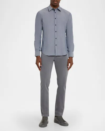 Rag & Bone Tomlin Stretch Dobby Button Front Shirt In Blue
