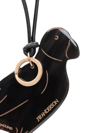 Jw Anderson Black Puffin Solid Charm In Black