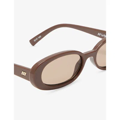 Le Specs Womens Cocoa Outta Love Oval Ecozen Sunglasses In Brown
