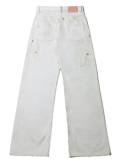 Acne Studios Belt Loop Jeans In White
