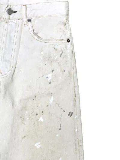 Acne Studios Belt Loop Jeans In White
