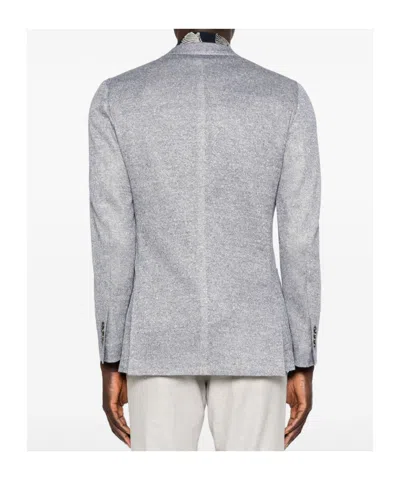 Lardini Single-breasted Buttoned Blazer In Gray