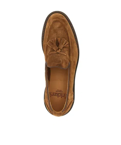 Tricker's Brown Solid Elton Loafers In Brown