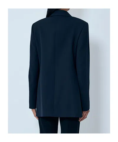 Jil Sander Double-breasted Wool Blazer In Blue