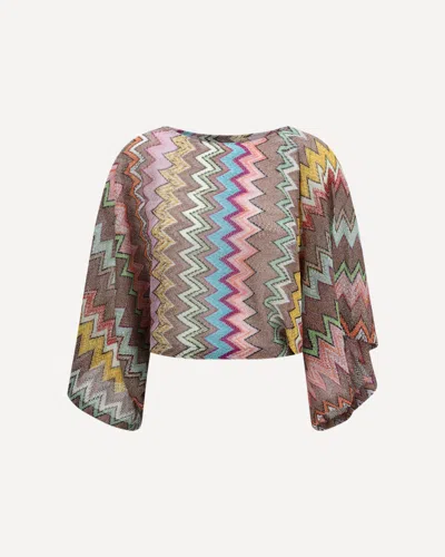 Missoni Zigzag Pattern Top In Brown