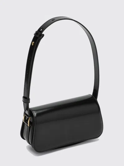 Ami Alexandre Mattiussi Paris Paris Black Shoulder Bag With Adc Plaque On The Front And Adjustable Shoulder Strap In Leather