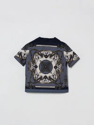 Dolce & Gabbana Cargo-print Poplin Shirt In Multi