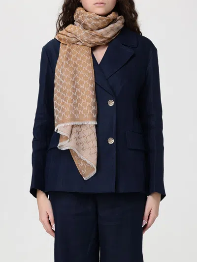 Max Mara Monogram Jacquard Scarf In Brown