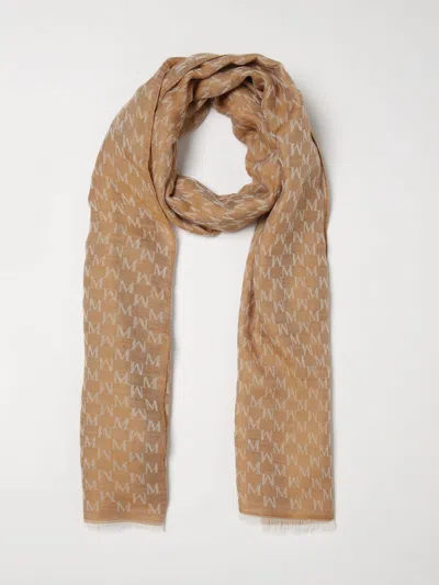 Max Mara Monogram Jacquard Scarf In Brown