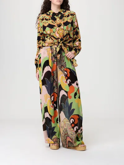 Etro Print Buttoned Shirt In Black