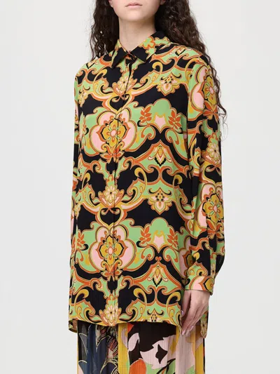 Etro Print Buttoned Shirt In Black