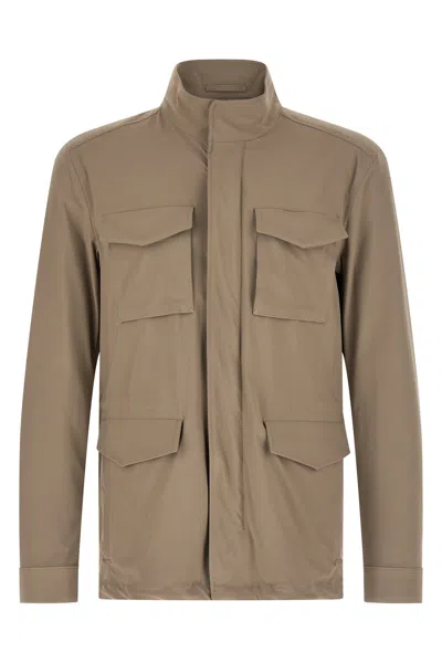 Herno Field Jacket In Brown