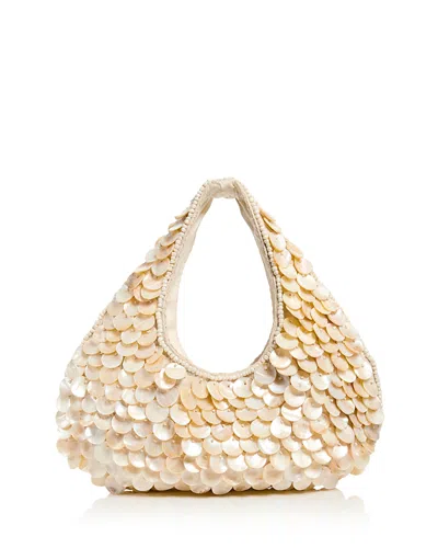 Aqua Shell Large Slouchy Hobo Bag In Neutral | ModeSens