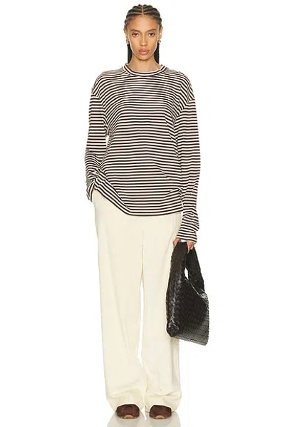 Sprwmn Long Sleeve Oversized Tee In Multi