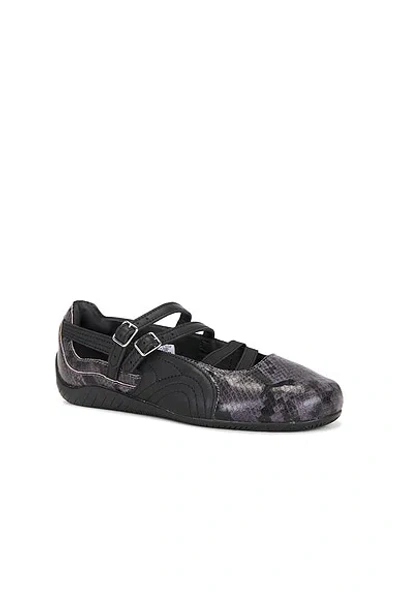 Puma Cool Dark Grey Speedcat Snake Print Ballet Flats-like Sneakers In Black