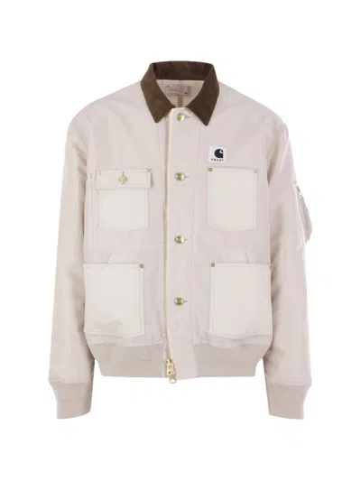 Sacai Coat Men Color White