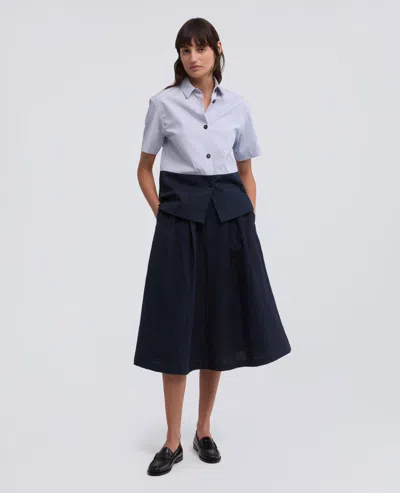 Aspesi Striped-pattern Shirt In Blue